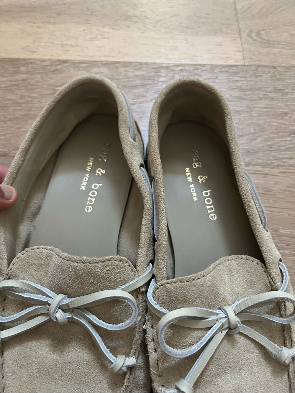 rag & bone Suede Loafers in Light Tan - Picture 2 of 7